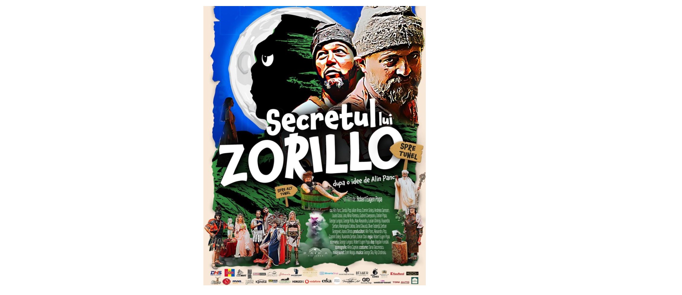 Vino să vezi prima parodie românească despre daci și romani , „Secretul lui Zorillo” 22 aprilie – lansare națională